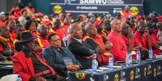 South African Municipal Workers Union (Samwu) National Conference in Mbombela, Mpumalanga.