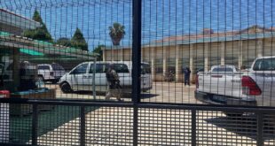 Police raid at Ngaka Modiri Molema District Municipality in Mahikeng in the North West.
