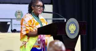 Former Higher Education and Training Minister Dr. Nobuhle Nkabane delivers speech during the SONA debate on February 11, 2026.