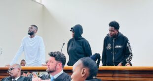 The accused in the PhalaPhala theft case Imanuwela David and the Joseph siblings - Floriana and Ndilinasho appear before the Modimolle Regional Court.