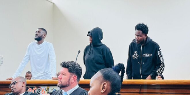 The accused in the PhalaPhala theft case Imanuwela David and the Joseph siblings - Floriana and Ndilinasho appear before the Modimolle Regional Court.