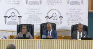 Commissioners of the Madlanga Inquiry at the inquiry's sitting in Pretoria, 25 November 2025.