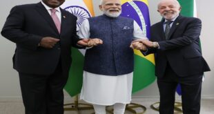 India-Brazil-South Africa Dialogue Forum leaders, Cyril Ramaphosa, Narendra Modi and Lula da Silva, met on the sidelines of the G20 Summit in Johannesburg, South Africa, November 23, 2025.