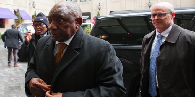 South African President Cyril Ramaphosa is in the US for Rev Jesse Jackson's funeral, March 6, 2026.