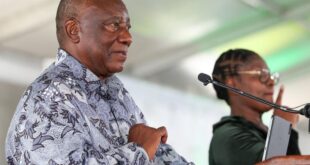 President Cyril Ramaphosa delivers the key note address at the Human Rights Day celebrations in Kimberley, Northern Cape.