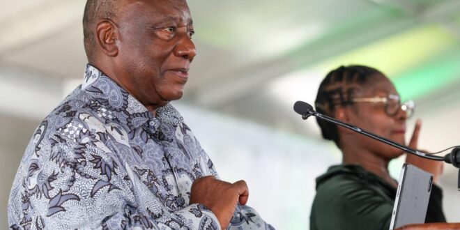 President Cyril Ramaphosa delivers the key note address at the Human Rights Day celebrations in Kimberley, Northern Cape.
