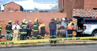 City of Johannesburg’s Emergency Management Service (EMS) rescuers attending to a building collapse in Ormonde on March 2, 2026.