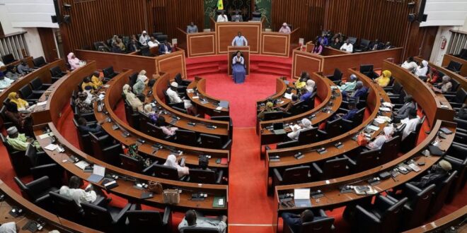 Senegalese lawmakers participate in a debate on a new bill that would double the maximum penalty for same-sex sexual acts to 10 years and criminalise the promotion of homosexuality, in Dakar, Senegal on March 11, 2026.