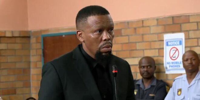 Matipandile Sotheni appears at the Brakpan Magistrate's Court in the East Rand on March 25, 2026.