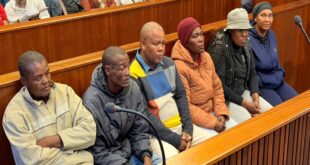 Shokane siblings Thomas and William, David Kutumela, Damaris Selepe, Benedictor Mataba and Martha Ruiters appear for alleged insurance fraud appear in the Polokwane Magistrate's Court on March 11, 2026.
