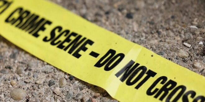 Crime scene cordoned off.