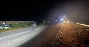 The hijacking crime scene in Benoni on the East Rand on March 19, 2026.