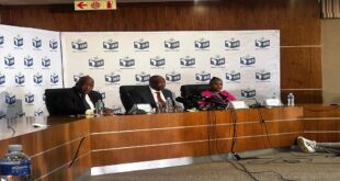 The Electoral Commission (IEC) Chief Electoral Officer Sy Mamabolo addresses a media briefing in Centurion, Pretoria on March 10, 2026.