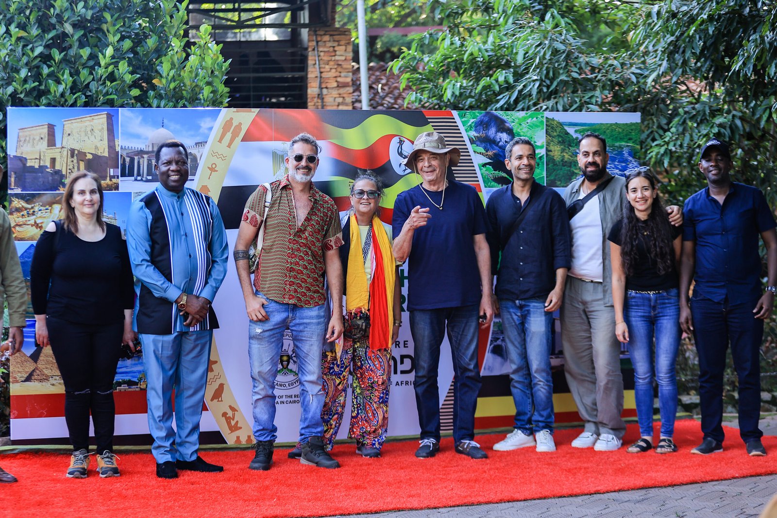 L-R Nancy Abdelhadi Industry Executives From Travx And Travco Holidays And Uganda Goodwill Ambassodor In The Middle East , Lt. Gen. Charles Angina, Chargé D’affaires Of Uganda In Egypt,